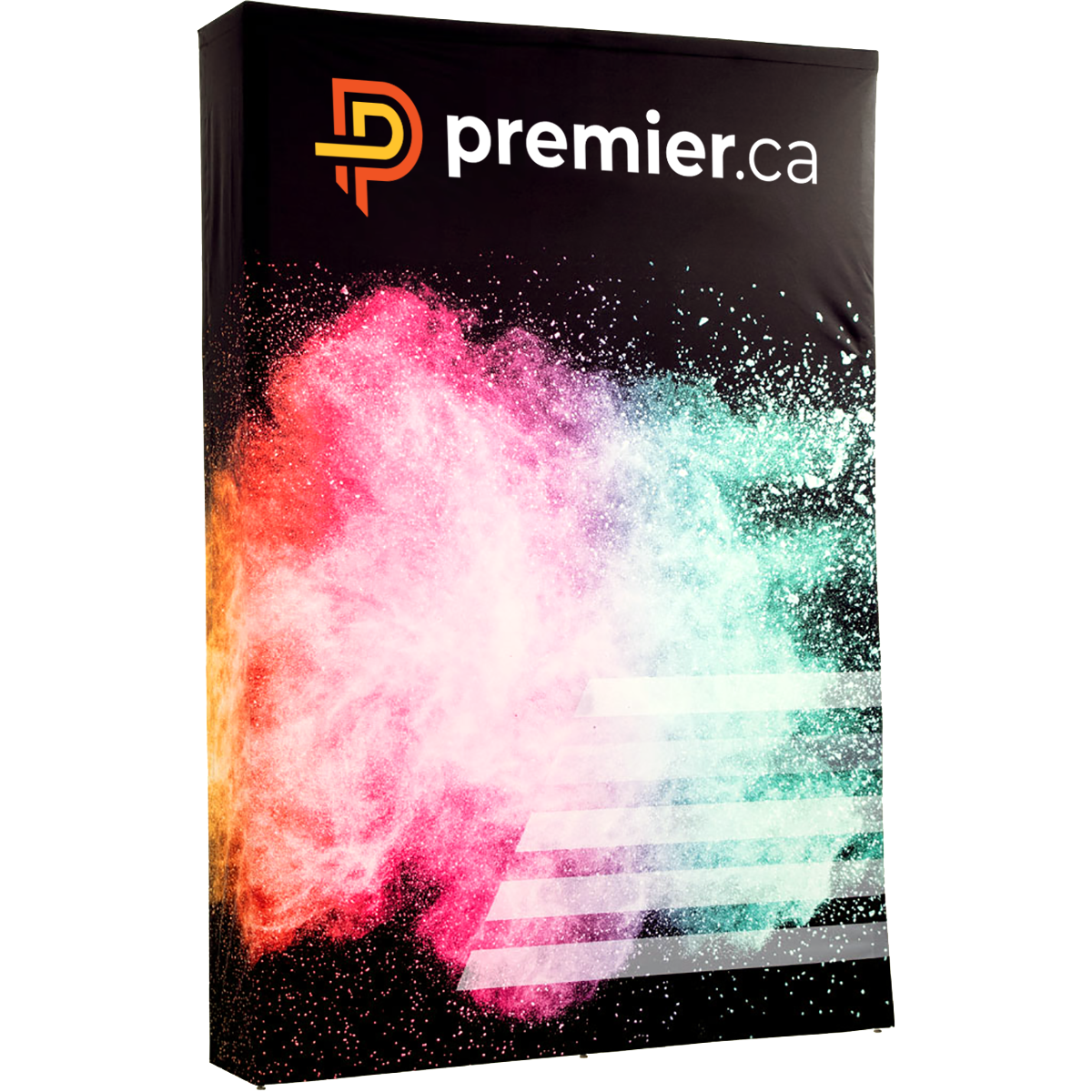 Premier manufactures and sells vibrant dye sublimated display products